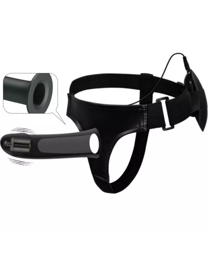 PRETTY LOVE - VITO STRAP ON AVEC GODE CREUX ET VIBRATION 17.3 CM PRETTY LOVE - VITO STRAP ON AVEC GODE CREUX ET VIBRATION 17.3 CM