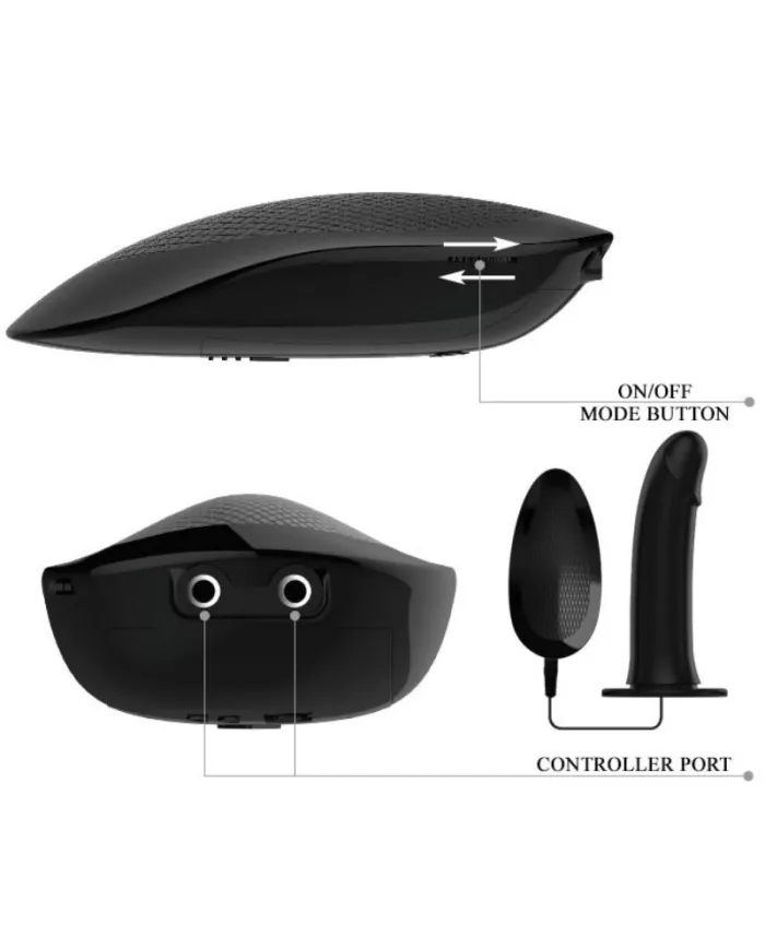 PRETTY LOVE - VITO STRAP ON AVEC GODE CREUX ET VIBRATION 17.3 CM PRETTY LOVE - VITO STRAP ON AVEC GODE CREUX ET VIBRATION 17.3 CM