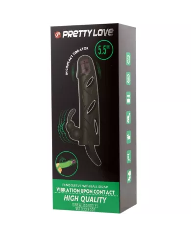 PRETTY LOVE - HOUSSE EN SILICONE AVEC VIBRATION 14 CM 2.0