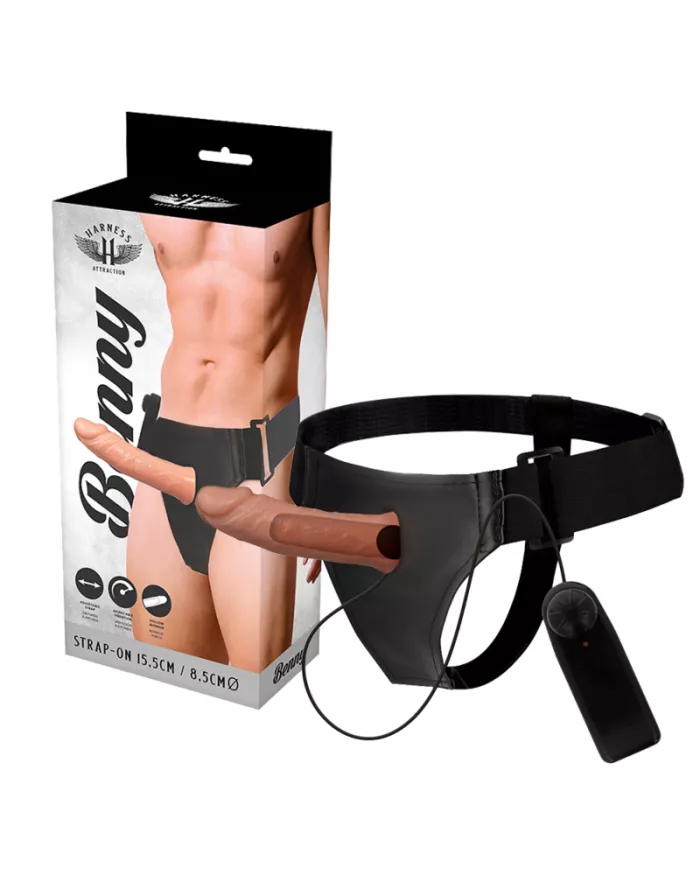 HARNESS ATTRACTION - RNES CREUX BENNY AVEC VIBRATEUR 15 CM -O- 4.5 CM