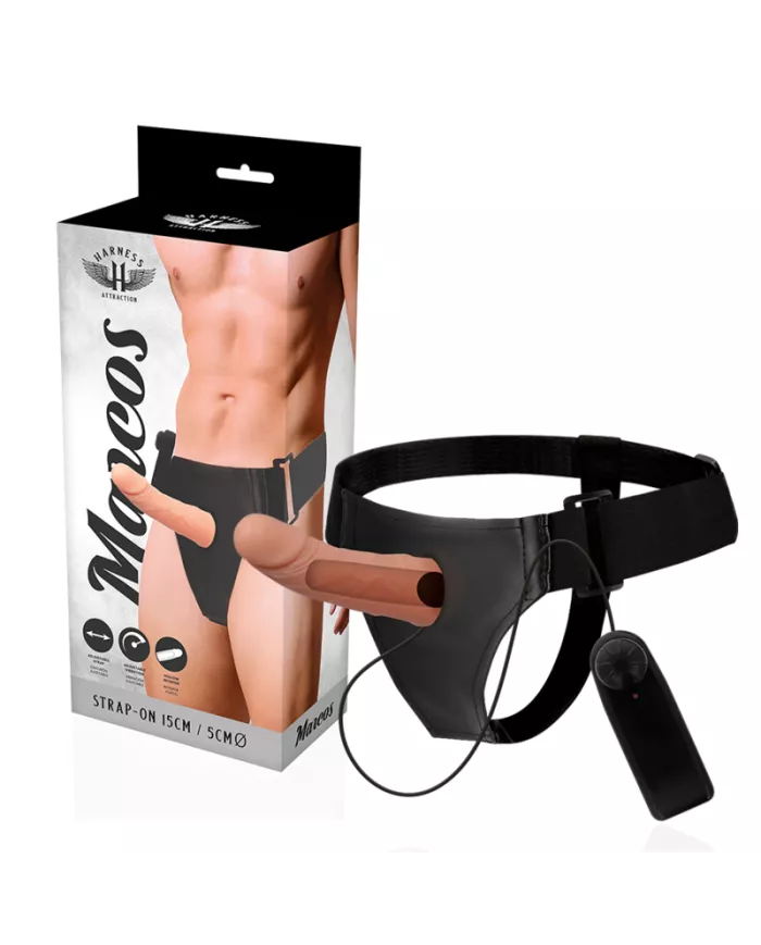 HARNESS ATTRACTION - RNES CADRES CREUX AVEC VIBRATEUR 15 CM -O- 5 CM