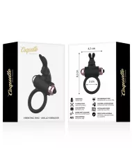 COQUETTE CHIC DESIRE - COCKRING AVEC VIBRATEUR NOIR/ OR COQUETTE CHIC DESIRE - COCKRING AVEC VIBRATEUR NOIR/ OR