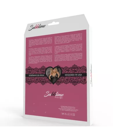 SUBBLIME - QUEEN PLUS TEDDY ET BLINDFOLD NOIR