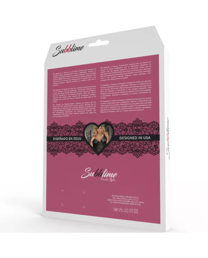 SUBBLIME - QUEEN PLUS TEDDY ET BLINDFOLD NOIR SUBBLIME - QUEEN PLUS TEDDY ET BLINDFOLD NOIR