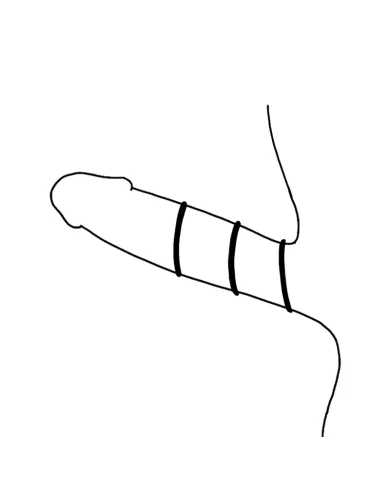 OHMAMA - LOT DE 3 ANNEAUX EN SILICONE NOIR