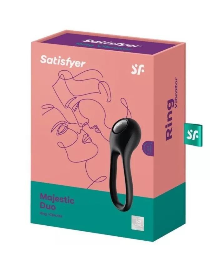 SATISFYER - VIBRATEUR  ANNEAU MAJESTIC DUO NOIR SATISFYER - VIBRATEUR  ANNEAU MAJESTIC DUO NOIR