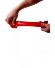 Gaine de pénis semi-réaliste rouge 19x4,5 cm - Zizi