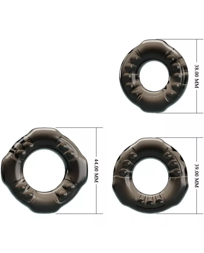 BAILE - COCK RINGS YVONNE ENSEMBLE 3 ANNEAUX PÉNIS