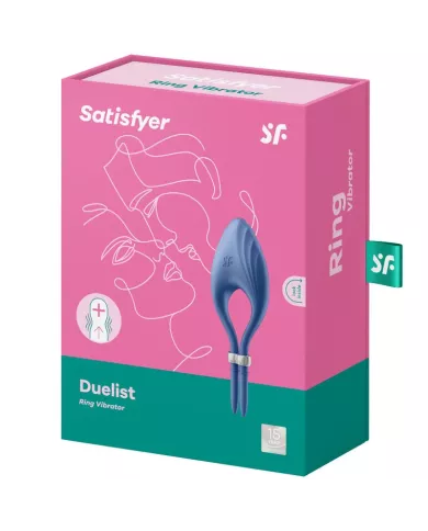SATISFYER - VIBRATEUR ANNEAU DUELIST BLEU