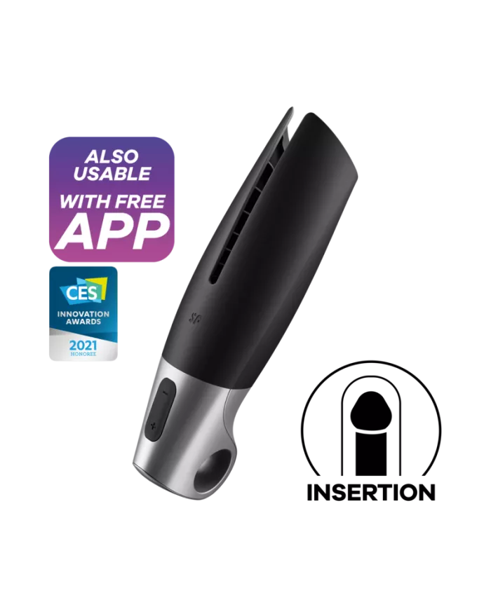 SATISFYER - MASTURBATEUR PUISSANT NOIR