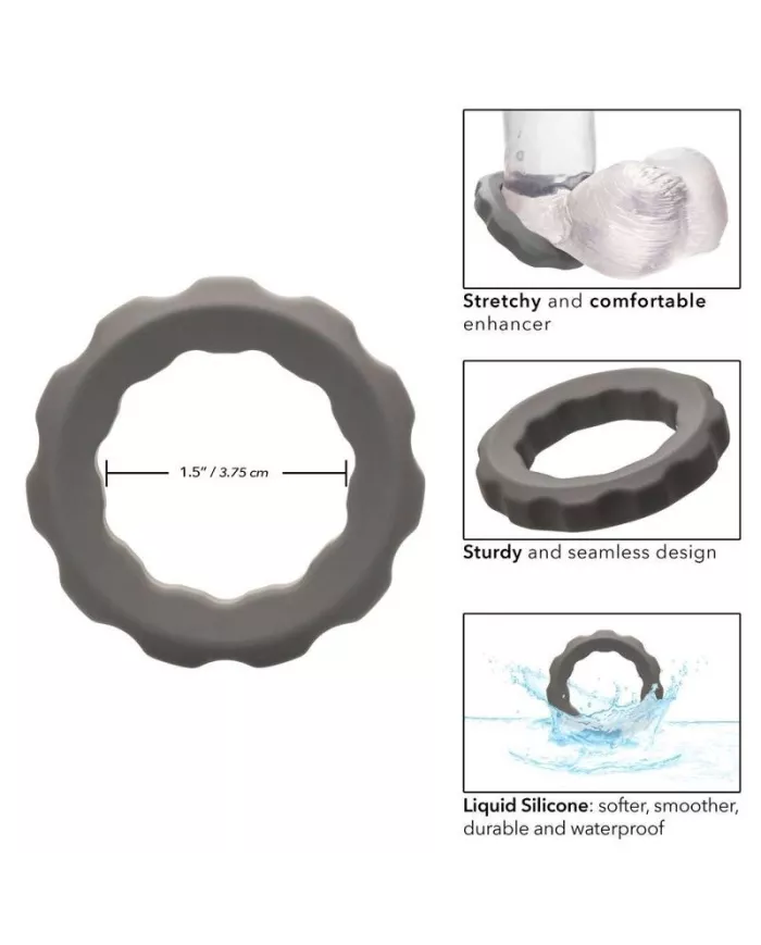 CALEXOTICS - BAGUE ALPHA ERECT GRIS CALEXOTICS - BAGUE ALPHA ERECT GRIS