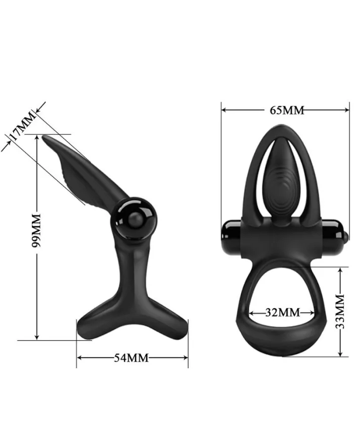 PRETTY LOVE - ANNEAU VIBRANT 10 VIBRATIONS SILICONE NOIR PRETTY LOVE - ANNEAU VIBRANT 10 VIBRATIONS SILICONE NOIR