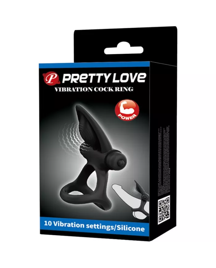 PRETTY LOVE - ANNEAU VIBRANT 10 VIBRATIONS SILICONE NOIR PRETTY LOVE - ANNEAU VIBRANT 10 VIBRATIONS SILICONE NOIR