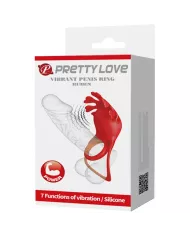 PRETTY LOVE - ANNEAU VIBRATEUR RUBEN 7 VIBRATIONS SILICONE ROUGE PRETTY LOVE - ANNEAU VIBRATEUR RUBEN 7 VIBRATIONS SILICONE ROUGE