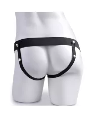 FETISH FANTASY SERIES - HARNAIS RÉGLABLE TÉLÉCOMMANDE PÉNIS RÉALISTE AVEC TESTICULES RECHARGEABLES ET VIBRATEUR 15 CM