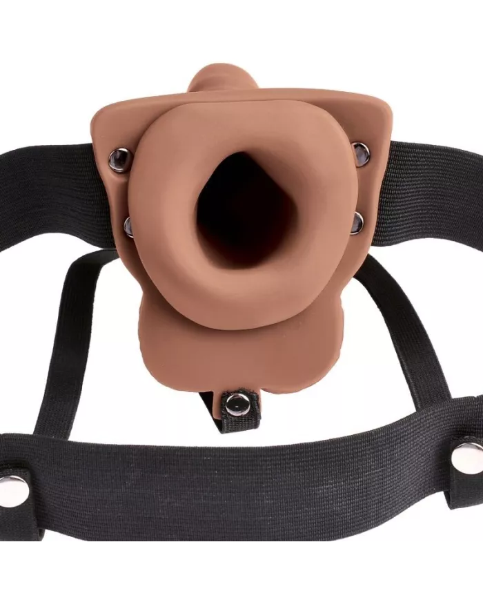 FETISH FANTASY SERIES - HARNAIS RÉGLABLE PÉNIS RÉALISTE AVEC TESTICULES RECHARGEABLES ET VIBRATEUR 15 CM