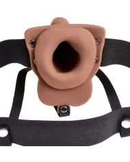 FETISH FANTASY SERIES - HARNAIS RÉGLABLE PÉNIS RÉALISTE AVEC TESTICULES RECHARGEABLES ET VIBRATEUR 15 CM