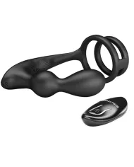 PRETTY LOVE - ANNEAU PÉNIS MARSHALL AVEC PLUG ANAL VIBRANT AVEC TÉLÉCOMMANDE