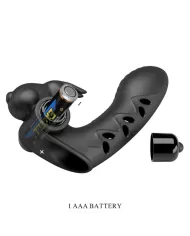 PRETTY LOVE - COUVERCLE DE DOIGT VIBRATEUR LAPIN NOIR VANCE