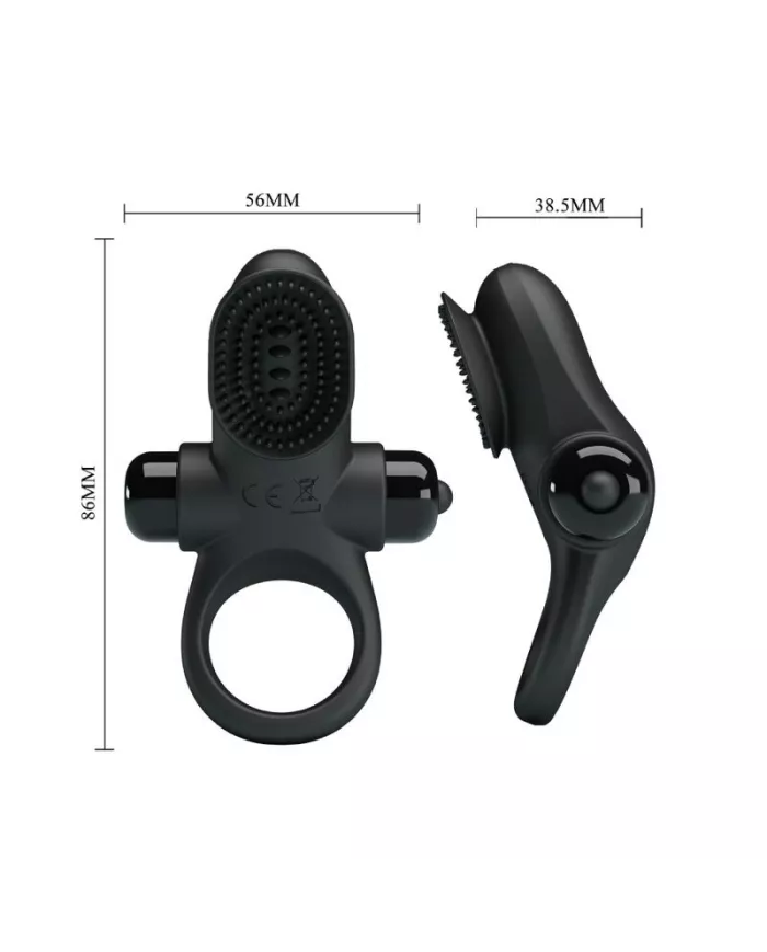 PRETTY LOVE - VIBRATOR RING II POUR LE PÉNIS NOIR PRETTY LOVE - VIBRATOR RING II POUR LE PÉNIS NOIR