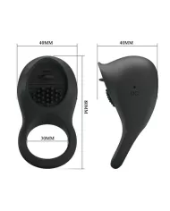 PRETTY LOVE - ANNEAU PÉNIS VIBRANT AVEC LANGUE NOIRE