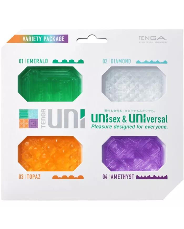 TENGA - PACK DE DÉS  DÉS POUR MASTURBATEUR UNI VARIETY 4 UNITÉS