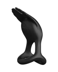 PRETTY LOVE - SILAS ANNEAU PÉNIS VIBRANT 7 VIBRATIONS SILICONE NOIR