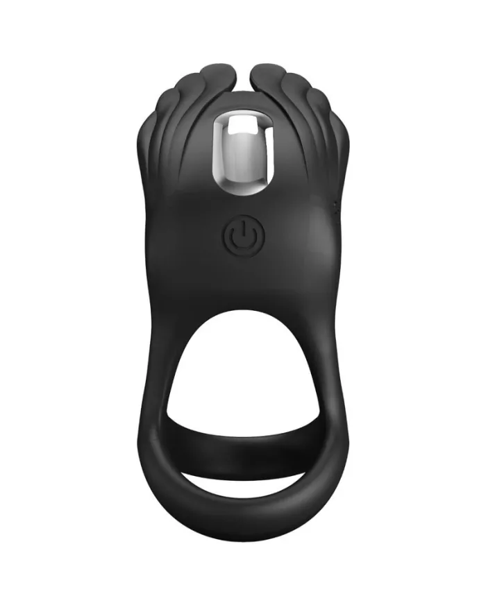 PRETTY LOVE - SILAS ANNEAU PÉNIS VIBRANT 7 VIBRATIONS SILICONE NOIR