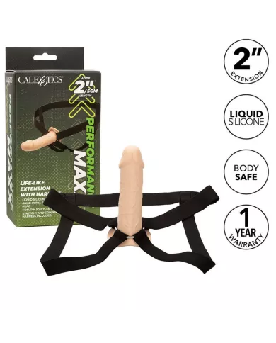 CALEXOTICS - EXTENSION PERFORMANCE MAXX RÉALISTE AVEC HARNAIS PEAU CLAIRE