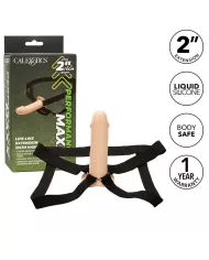 CALEXOTICS - EXTENSION PERFORMANCE MAXX RÉALISTE AVEC HARNAIS PEAU CLAIRE CALEXOTICS - EXTENSION PERFORMANCE MAXX RÉALISTE AVEC HARNAIS PEAU CLAIRE