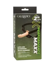 CALEXOTICS - EXTENSION PERFORMANCE MAXX RÉALISTE AVEC HARNAIS PEAU CLAIRE CALEXOTICS - EXTENSION PERFORMANCE MAXX RÉALISTE AVEC HARNAIS PEAU CLAIRE