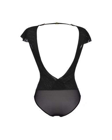 Body tulle et dentelle noir V-9900 - Axami