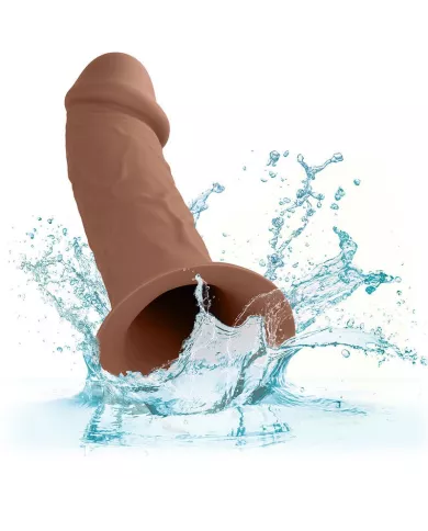 CALEXOTICS - EXTENSION PERFORMANCE MAXX RÉALISTE AVEC HARNAIS PEAU MARRON