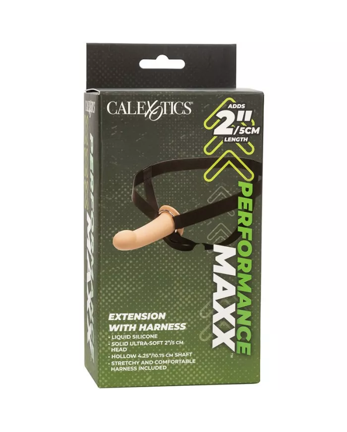CALEXOTICS - EXTENSION PERFORMANCE MAXX AVEC HARNAIS PEAU CLAIRE CALEXOTICS - EXTENSION PERFORMANCE MAXX AVEC HARNAIS PEAU CLAIRE