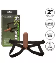 CALEXOTICS - EXTENSION PERFORMANCE MAXX AVEC HARNAIS PEAU BRUN CALEXOTICS - EXTENSION PERFORMANCE MAXX AVEC HARNAIS PEAU BRUN