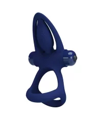 PRETTY LOVE - MAT DOUBLE ANNEAU AVEC VIBRATION & STIMULATEUR BLEU PRETTY LOVE - MAT DOUBLE ANNEAU AVEC VIBRATION & STIMULATEUR BLEU
