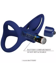 PRETTY LOVE - MAT DOUBLE ANNEAU AVEC VIBRATION & STIMULATEUR BLEU PRETTY LOVE - MAT DOUBLE ANNEAU AVEC VIBRATION & STIMULATEUR BLEU