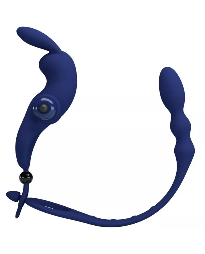 PRETTY LOVE - AYAD ANNEAU VIBRATEUR LAPIN AVEC PLUG BLEU PRETTY LOVE - AYAD ANNEAU VIBRATEUR LAPIN AVEC PLUG BLEU