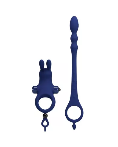 PRETTY LOVE - AYAD ANNEAU VIBRATEUR LAPIN AVEC PLUG BLEU PRETTY LOVE - AYAD ANNEAU VIBRATEUR LAPIN AVEC PLUG BLEU