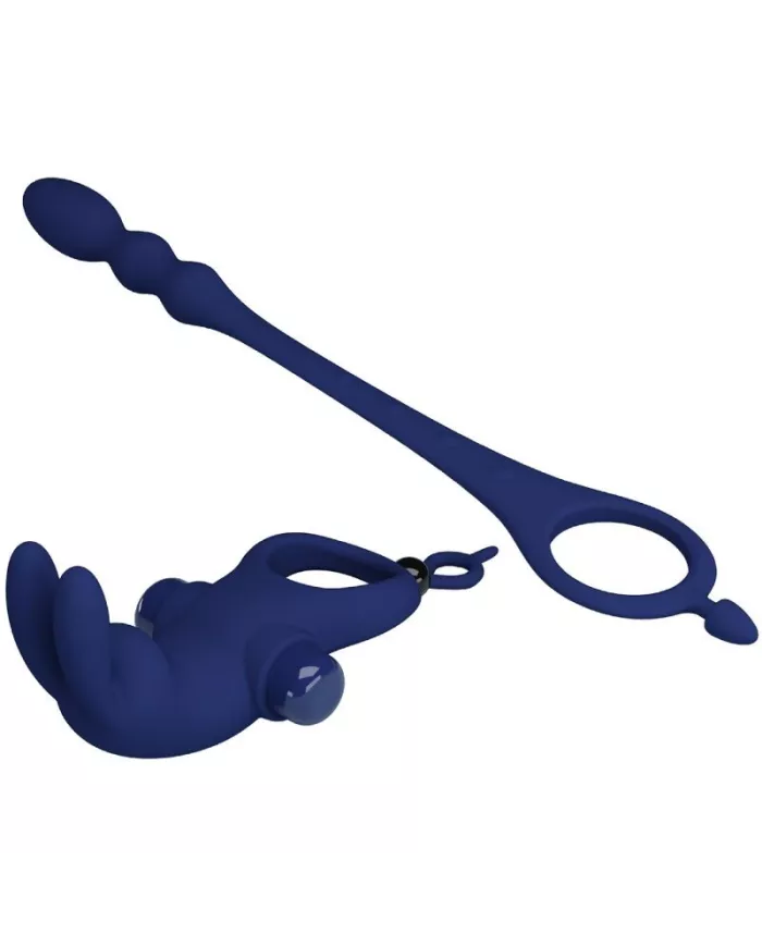 PRETTY LOVE - AYAD ANNEAU VIBRATEUR LAPIN AVEC PLUG BLEU PRETTY LOVE - AYAD ANNEAU VIBRATEUR LAPIN AVEC PLUG BLEU