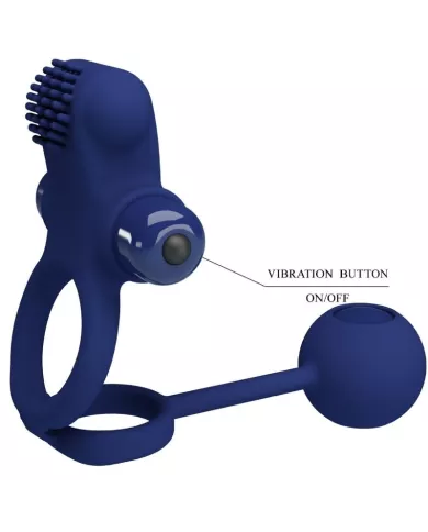 PRETTY LOVE - REMINGTON DOUBLE ANNEAU VIBRANT AVEC PLUG BLEU