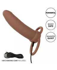 CALEXOTICS - MAXX THICK DOUBLE PÉNÉTRATEUR 10 VIBRATIONS MARRON CALEXOTICS - MAXX THICK DOUBLE PÉNÉTRATEUR 10 VIBRATIONS MARRON