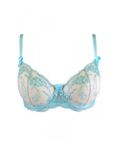 Soutien-gorge dentelle bleu V-10131 - Axami