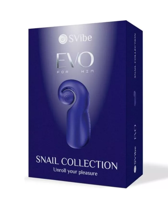 SNAIL VIBE - EVO POUR LUI MASTURBATEUR HOMME SLIDE NROLL BLEU FONCÉ