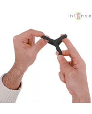 INTENSE - CARSON ANNEAU PÉNIS DOUBLE SILICONE NOIR MODÈLE 4