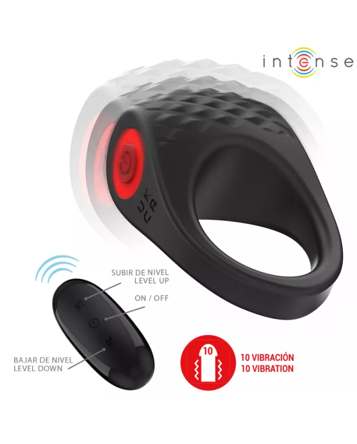 INTENSE - CLOVER VIBRATEUR ANNEAU PÉNIS 10 VIBRATIONS NOIR