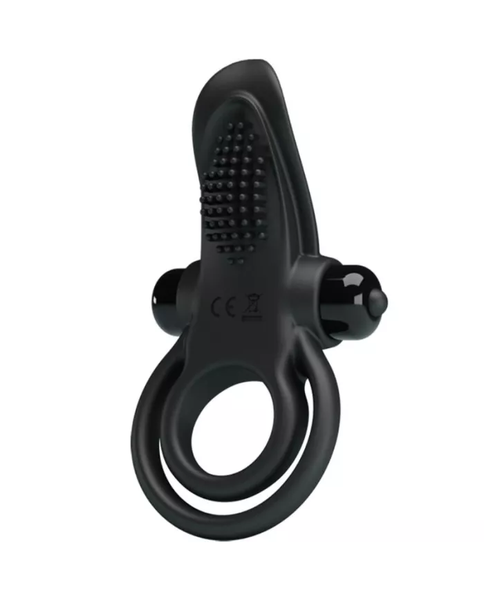 PRETTY LOVE - DOUBLE ANNEAU VIBRANT + STIMULATEUR DE CLITORIS 10 VIBRATIONS NOIR PRETTY LOVE - DOUBLE ANNEAU VIBRANT + STIMULATEUR DE CLITORIS 10 VIBRATIONS NOIR