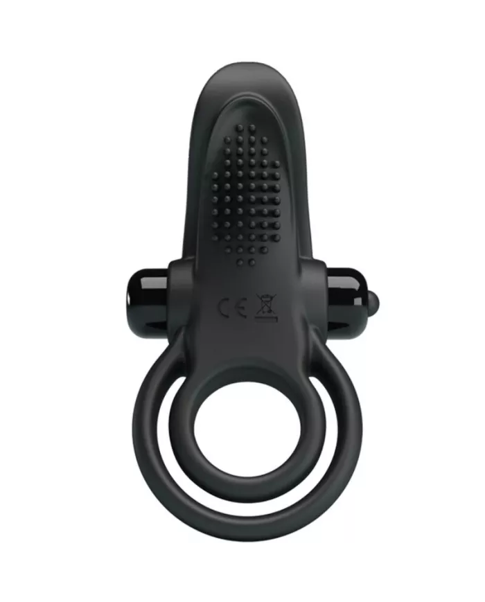 PRETTY LOVE - DOUBLE ANNEAU VIBRANT + STIMULATEUR DE CLITORIS 10 VIBRATIONS NOIR PRETTY LOVE - DOUBLE ANNEAU VIBRANT + STIMULATEUR DE CLITORIS 10 VIBRATIONS NOIR