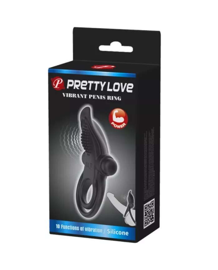 PRETTY LOVE - DOUBLE ANNEAU VIBRANT + STIMULATEUR DE CLITORIS 10 VIBRATIONS NOIR PRETTY LOVE - DOUBLE ANNEAU VIBRANT + STIMULATEUR DE CLITORIS 10 VIBRATIONS NOIR