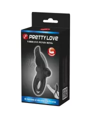 PRETTY LOVE - DOUBLE ANNEAU VIBRANT + STIMULATEUR DE CLITORIS 10 VIBRATIONS NOIR PRETTY LOVE - DOUBLE ANNEAU VIBRANT + STIMULATEUR DE CLITORIS 10 VIBRATIONS NOIR